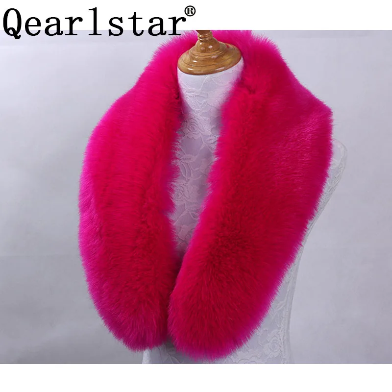 Qearlstar воротник из искусственного лисьего меха для женщин и мужчин Детское пальто