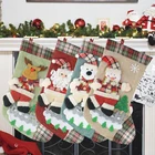 Рождественские подарочные носки, чулки с Санта-Клаусом, подвесные украшения для новогодней и новогодней елки, сумка для конфет, украшения для домашнего камина, Рождество