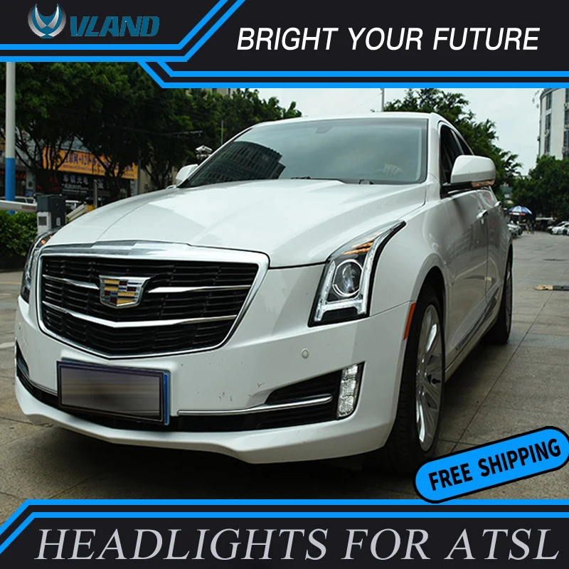 Налобный фонарь для Cadillac ацл фары 2014 2015 2016 светодиодный H7 hid Q5 bi-ксеноновая линзы