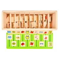 toy woo montessori educational wooden toy learning shape puzzle childrens knowledge classification box