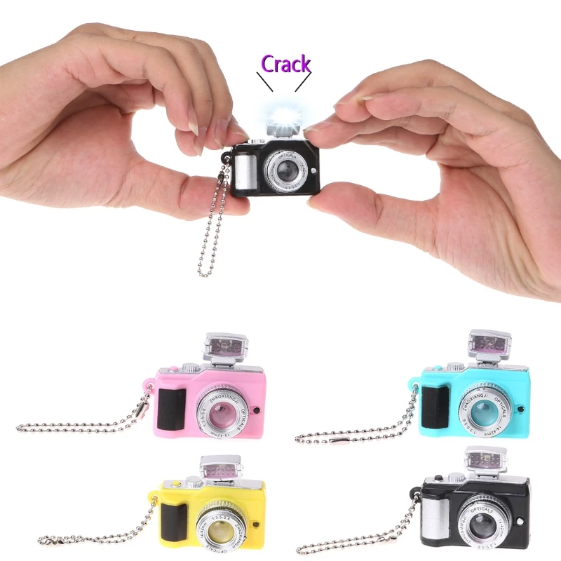 

HBB Creative Camera Toy Led Keychains With Sound LED Flashlight Key Chain Funny Toy NEW
