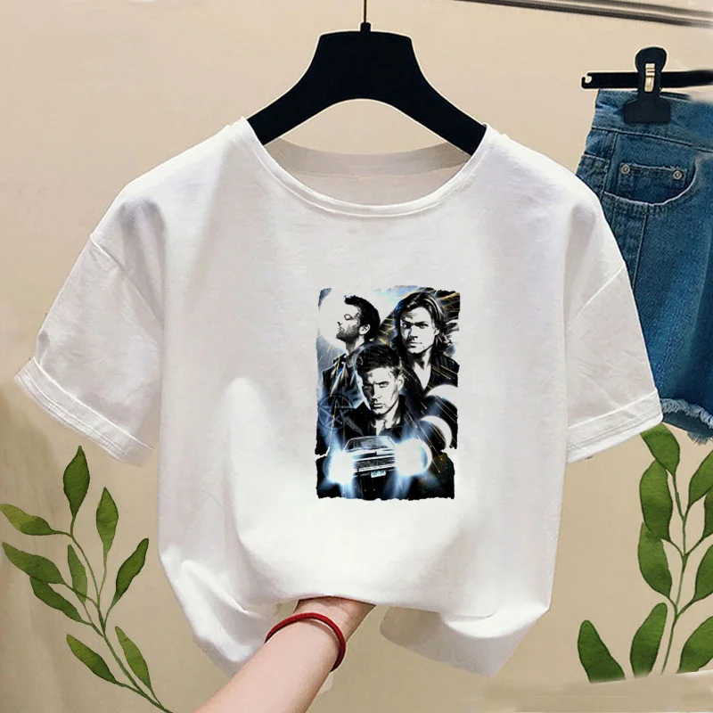 Женская футболка с рисунком Сверхъестественное Винчестер Bros лето 2020 модная
