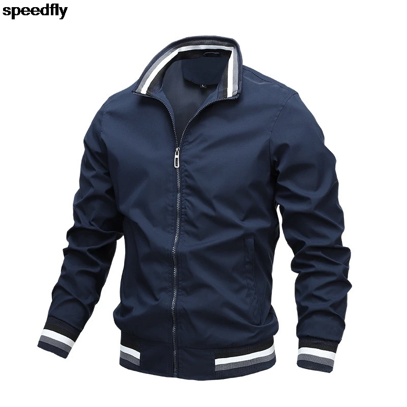 

2021 New Mens Spring Autumn Jackets Casual Thin Male Windbreakers College Bomber Black Windcheater Hommes Varsity Jacket