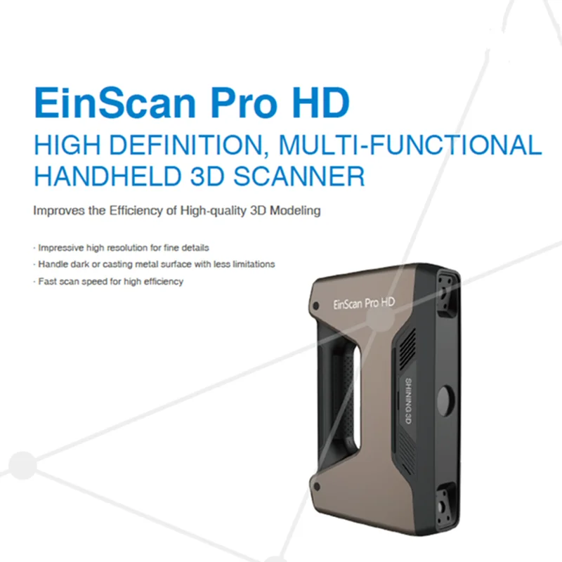 EinScan Pro HD Многофункциональный ручной 3D сканер точность 0 045 мм разрешение 2 твердый