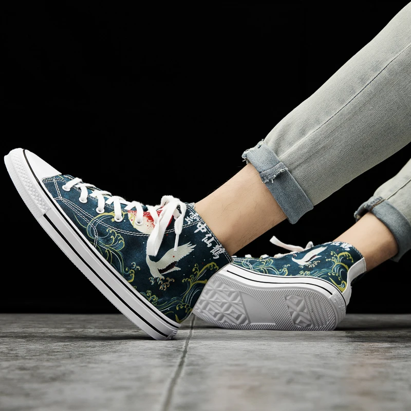 GOODSTUS/Мужская парусиновая обувь в китайском стиле Удобная дышащая для влюбленных