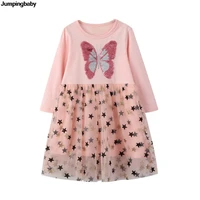 2021 vestidos girls sequined butterfly children dresses kids clothes roupa infantil menina princess dress costume sukienka robe