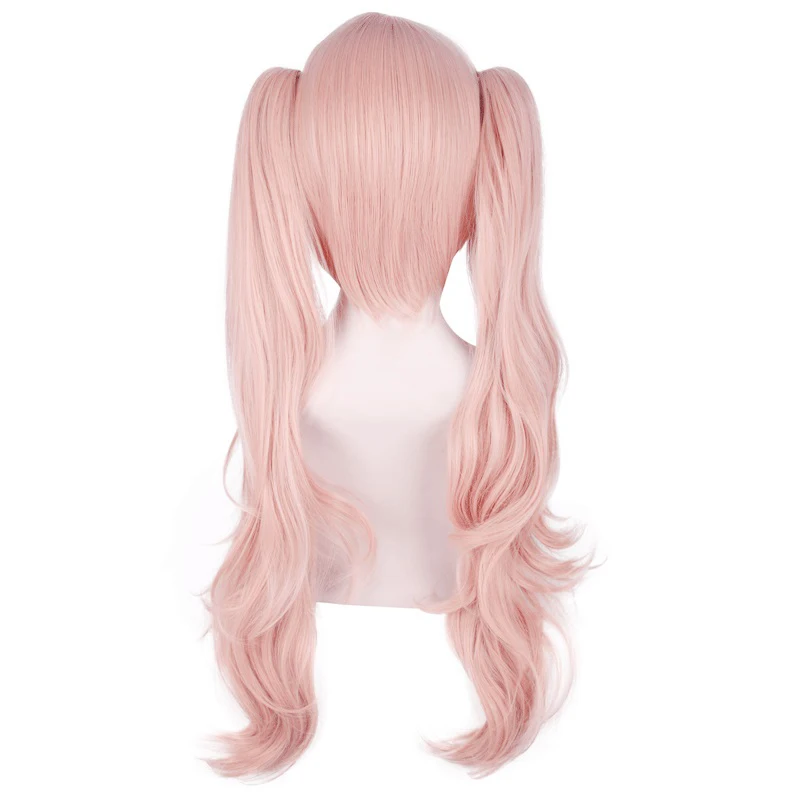 

wig Danganronpa/Rondo Animation Cosplay Wigs Long Cherry pink Loose Wave Ponytails Cosplay Wig Synthetic Hair