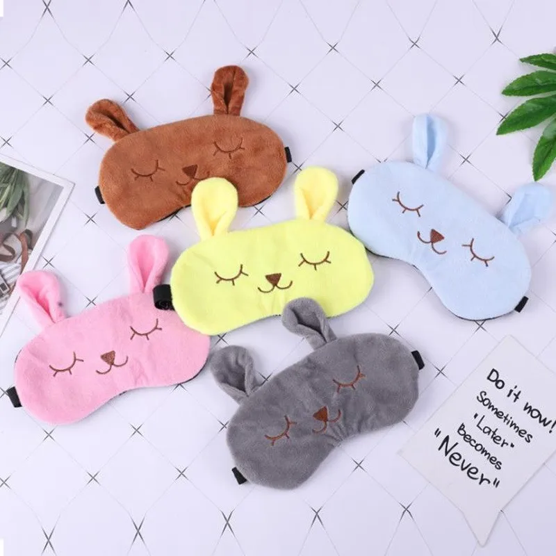 Маска для сна с мультяшным рисунком кошачьей шерсти наглазник повязка на глаза