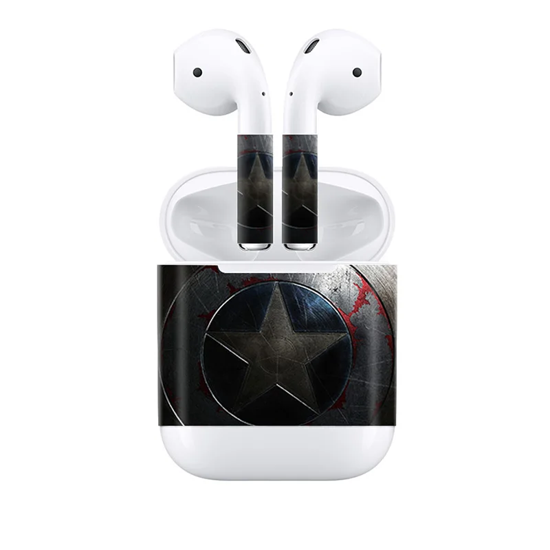 Для Apple AirPods 2 Наушники стикер Наушники DIY индивидуальная Наклейка виниловая камуфляжная Кожа Беспроводная зарядка наклейка на коробку - Цвет: 924