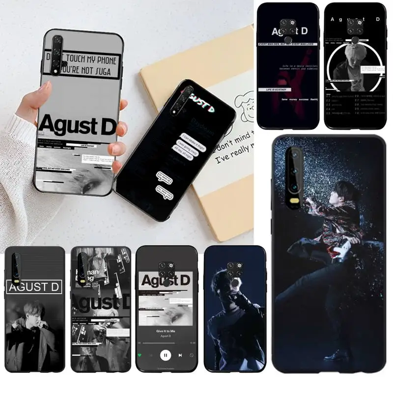 

CUTEWANAN Agust D DIY Luxury Phone Case for Huawei P40 P30 P20 lite Pro Mate 20 Pro P Smart 2019 prime