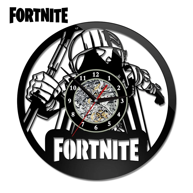 12inchs оригинальные креативные настенные часы fortress night game с героями мультфильмов