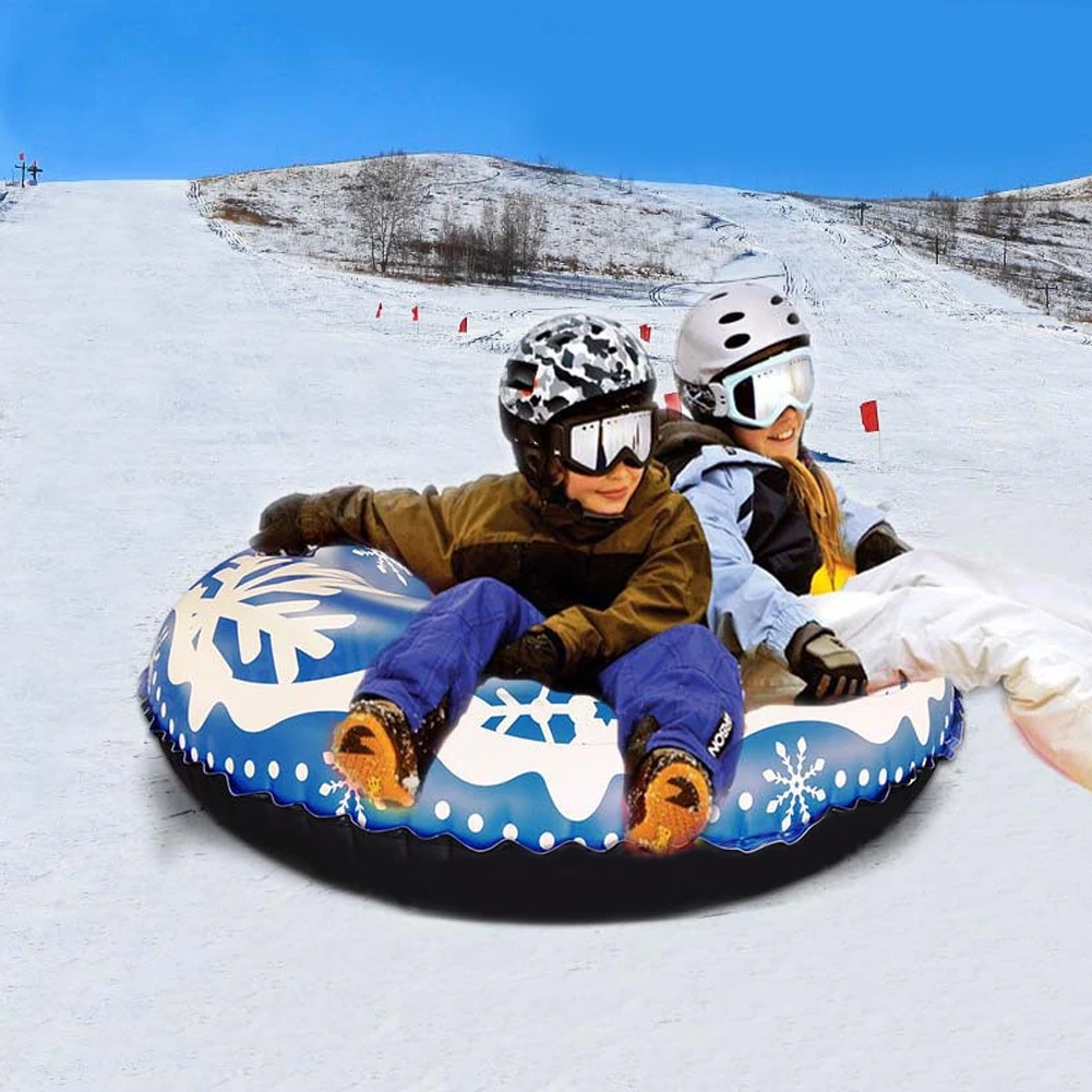 

Floated Skiing Board Ski Circle sled With Handle Inflatable Durable Outdoor Children Adult Snow Tube Skiing Equipments Snow Toy