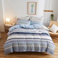 simple plaid striped bedding set cartoon bear duvet cover single double queen king bedspread strawberry quilt covers bed linens