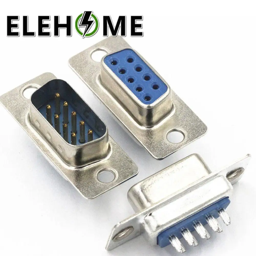10 шт. RS232 DB9 Серийный VGA 9 Pin Женский 2 ряда Тип припоя вилка со штекерной розеткой