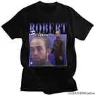 Модная мужская футболка Роберта Паттинсона со стоячим мемом, забавная летняя футболка в стиле Харадзюку с коротким рукавом