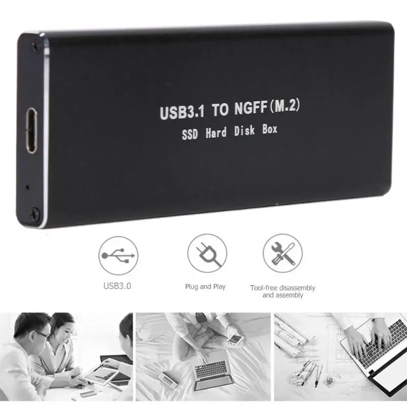 TYPE-C 6 ГБ/сек. 8T твердотельный диск USB3.0 к M.2 NGFF SSD корпус алюминиевый сплав