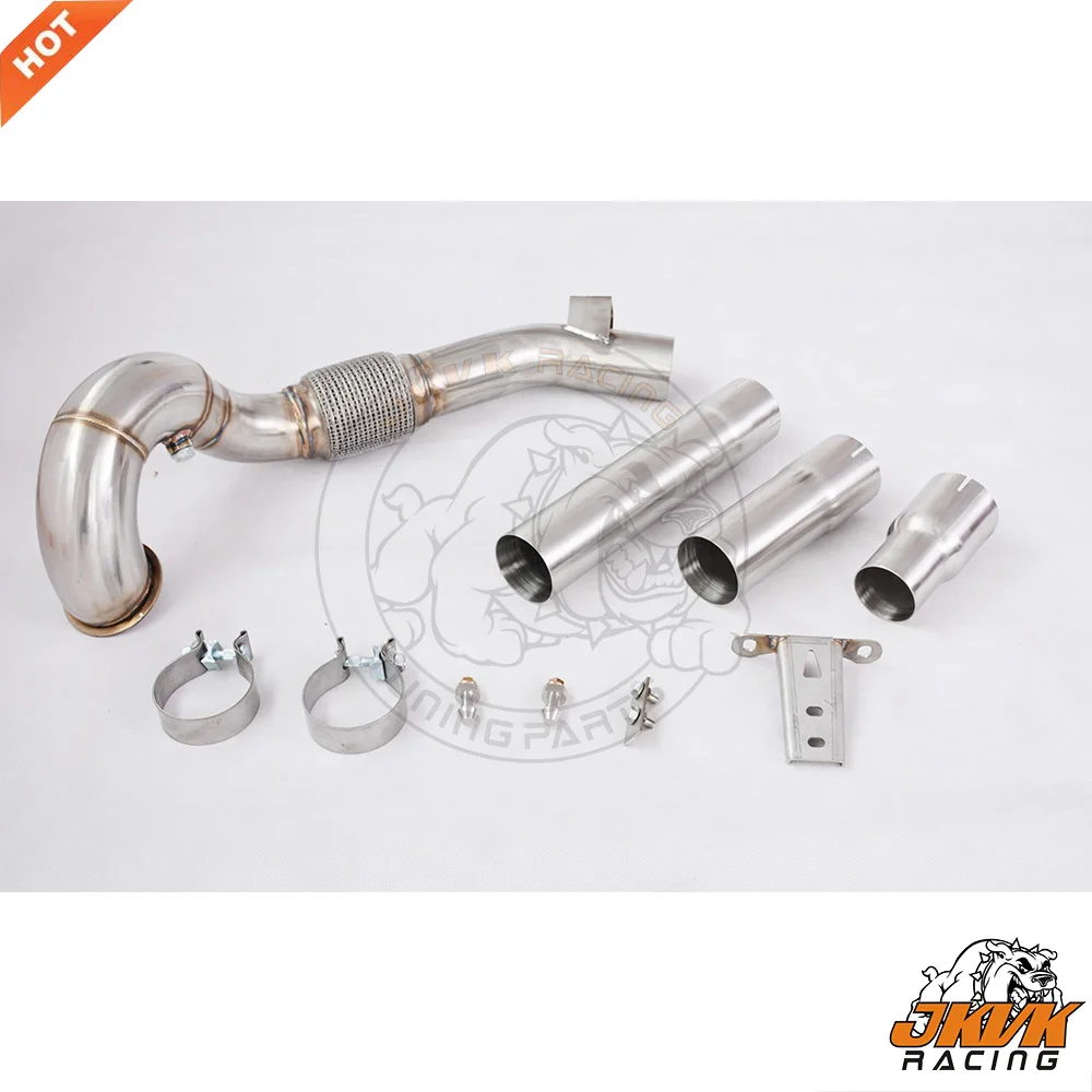 JKVK RACING 3 5 ''MK7 MK7.5 G T I / Se at Le on Cu pra 5F Sk da RS 5E TFSI A3 1 8 2 0 decat Downpipe 2013 +|Выхлопной