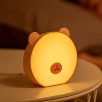 bear creative nightlight bedroom bedside sleeping led charging table lamp stepless dimming lovely night light usb touch