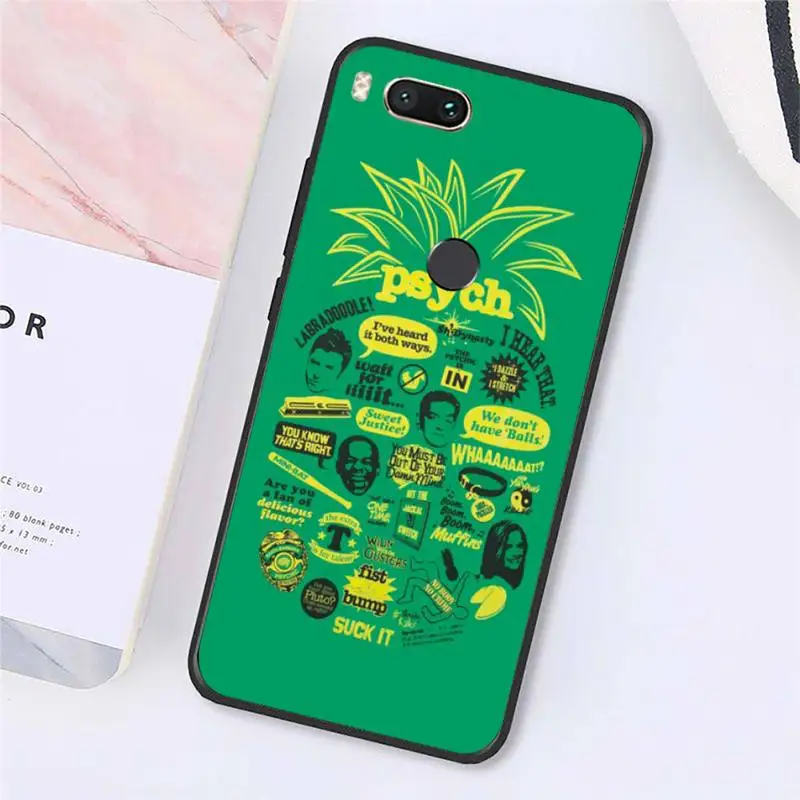 

psych green pineapple American detective comedy high quality Phone Case shell For Xiaomi Redmi note 7 8 9 t max3 s 10 pro lite