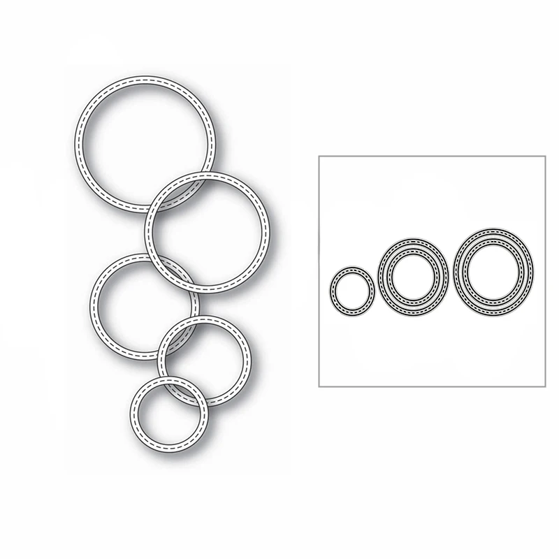 

New Stitched Circles Pattern 2020 Metal Cutting Dies for DIY Scrapbooking Decorative and Card Making Embossing Craft No Stamps