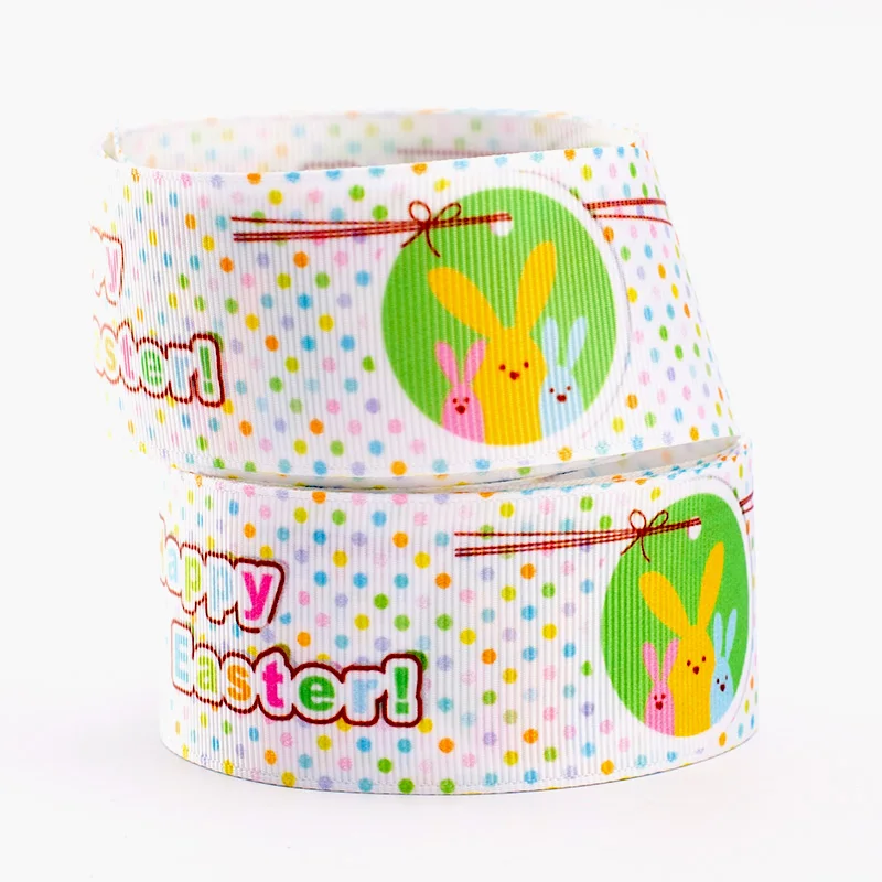 10 ярдов лента с рисунком пасхального дня Корсажная/атласная лента|Ленты для