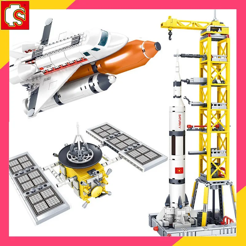 SEMBO блочный город космос космический корабль пусковой центр 679 шт. кирпичей