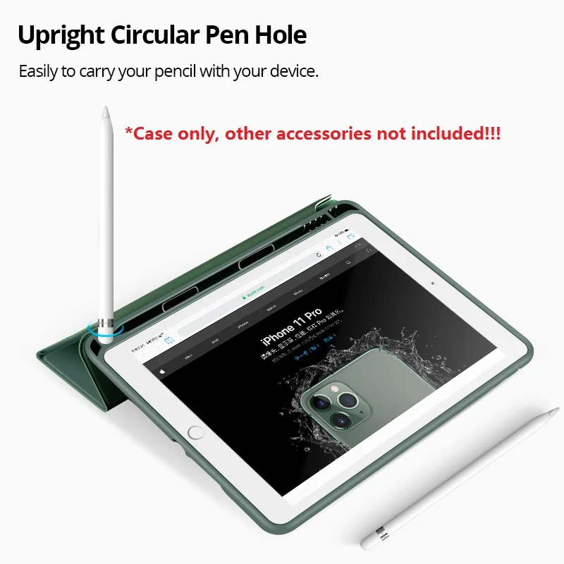 Умный чехол для Apple iPad Pro 12 9 2021 2020 откидная крышка w/карандаш держатель Чехол