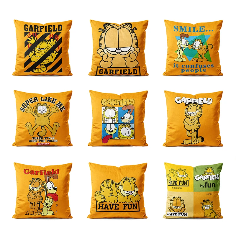 New Kawaii Garfield Childrens Cartoon Plush Pillow Case Sofa Pillow Pillow Diy Plush Pillow Case Toys Childrens Toy Gifts