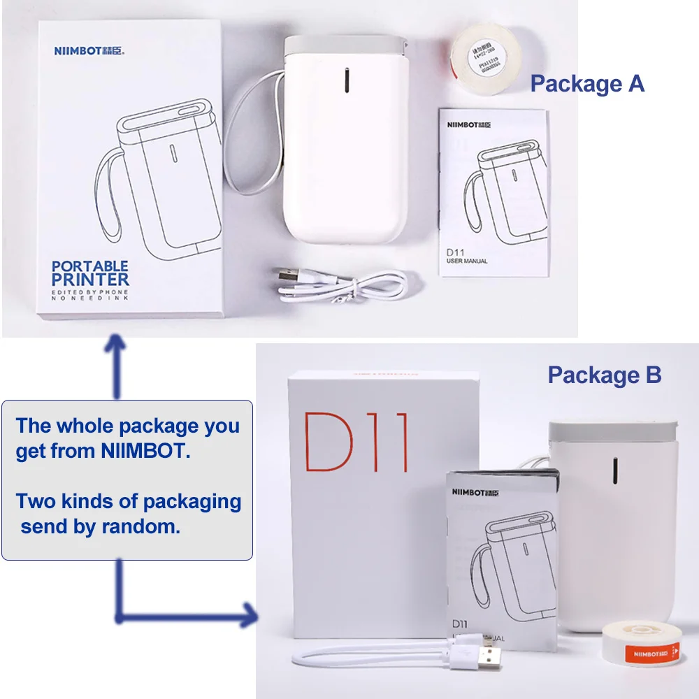 

Wireless Label Printer Portable Pocket Label Maker Price Tag Planner Sticker Thermal Printer Home Office School Supplies