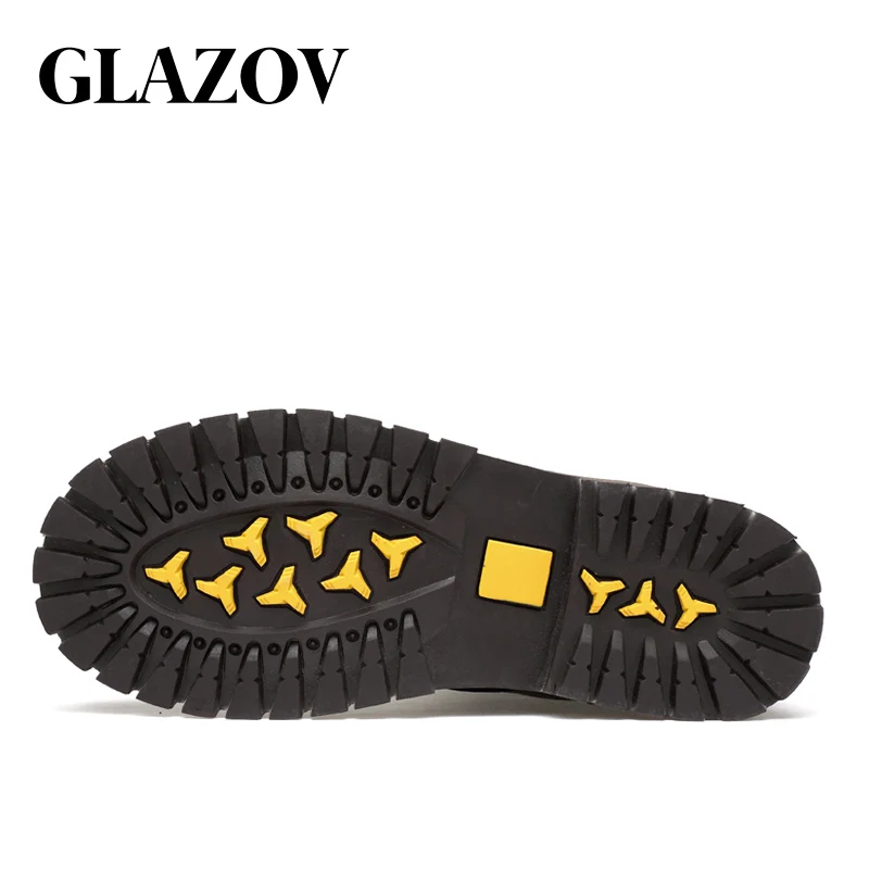 Мужские ботинки 2019 г. Теплые зимние мужские ботильоны на меху обувь из