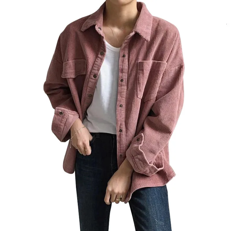 Вельветовая рубашка куртка женская 2019 Весна и Осень Корейская Студенческая