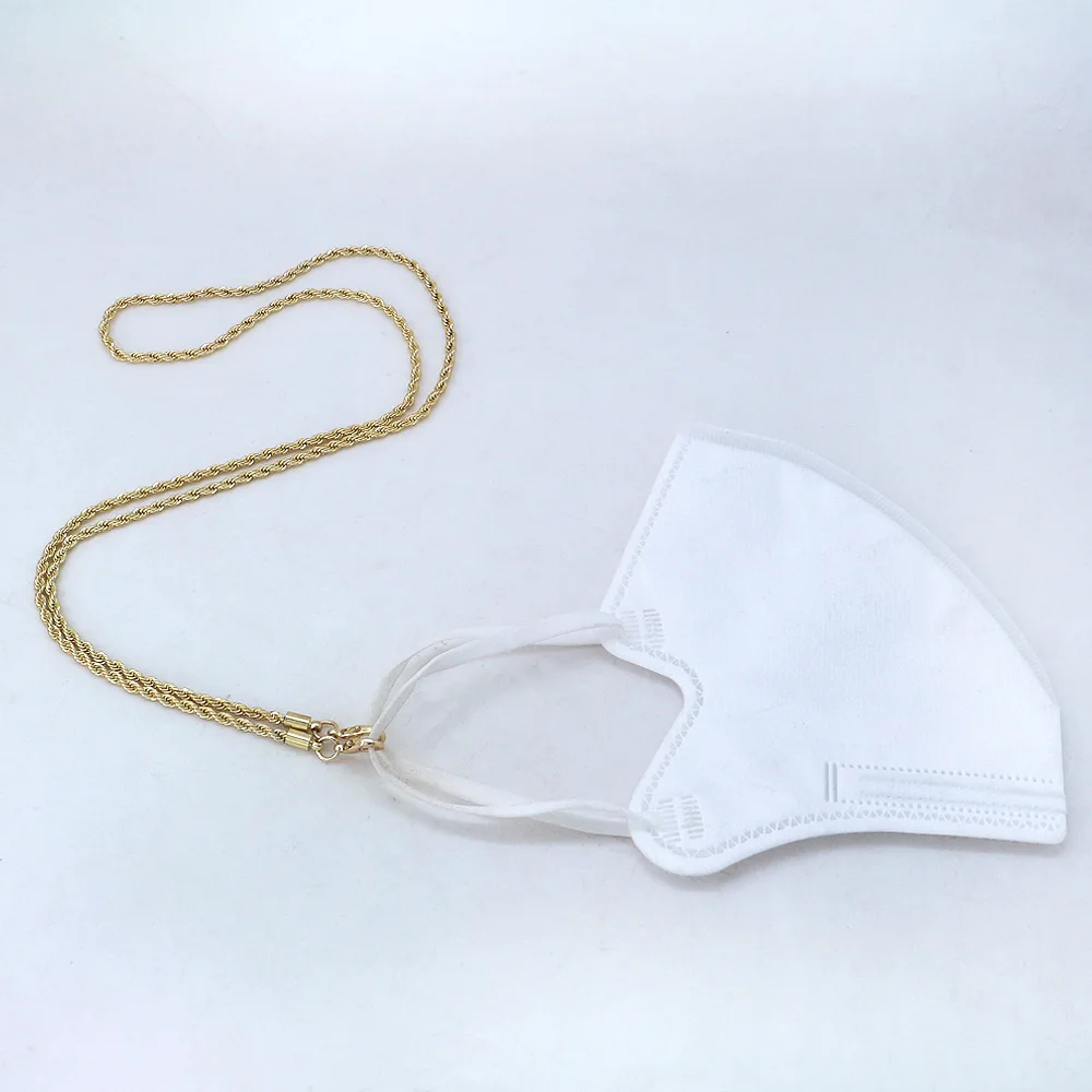 2020 цвета розового золота Панк металлический держатель для очков с цепочкой