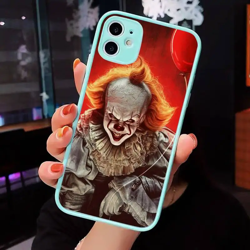 

Hot Pennywise Clown Float It Horror Phone Cases Matte transparent For blue iPhone 12 Mini 11 Pro XR XS Max 7 8 Plus X Back Cover