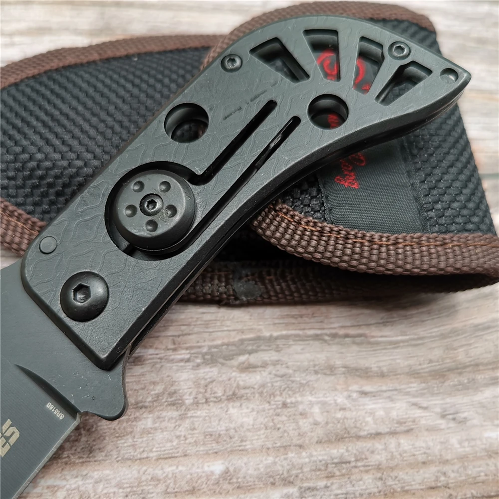 SR 5CR13 черный складной мини нож из нержавеющей стали для самообороны инструмент