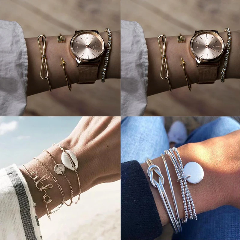 Женские богемные браслеты XIYANIKE 29 видов геометрические Многослойные