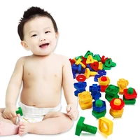 40pcsset kids nuts bolts toy 3d colorful screw nuts bolts building puzzle game intelligent toys for kids diy building