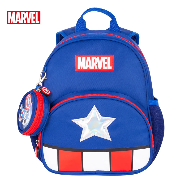 Школьный рюкзак для мальчиков с изображением персонажа Диснея, Капитана Америки, Человек-паук, школьный рюкзак для детей 5 лет