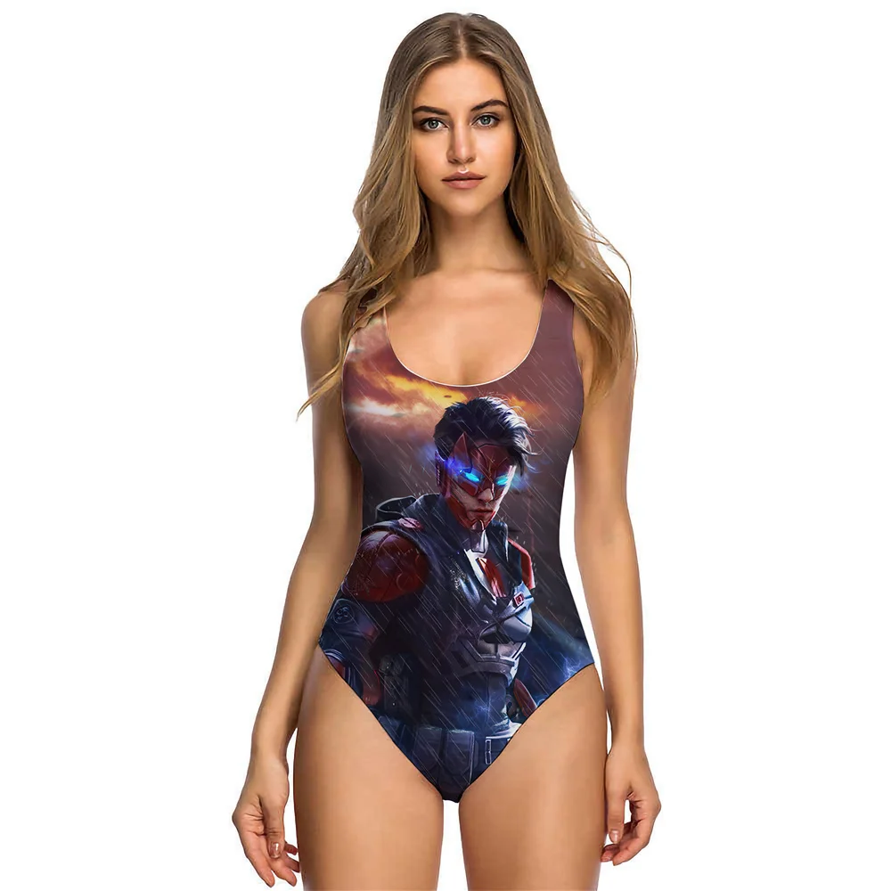 

2021 летний цельный женский купальник, купальный костюм на заказ, пляжная одежда, Прямая поставка, модный пляжный купальник с принтом, бикини