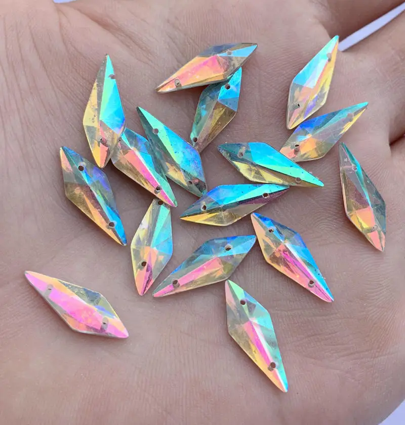 Стразы декоративные с плоским основанием 7 х19 мм 40 шт. | Дом и сад