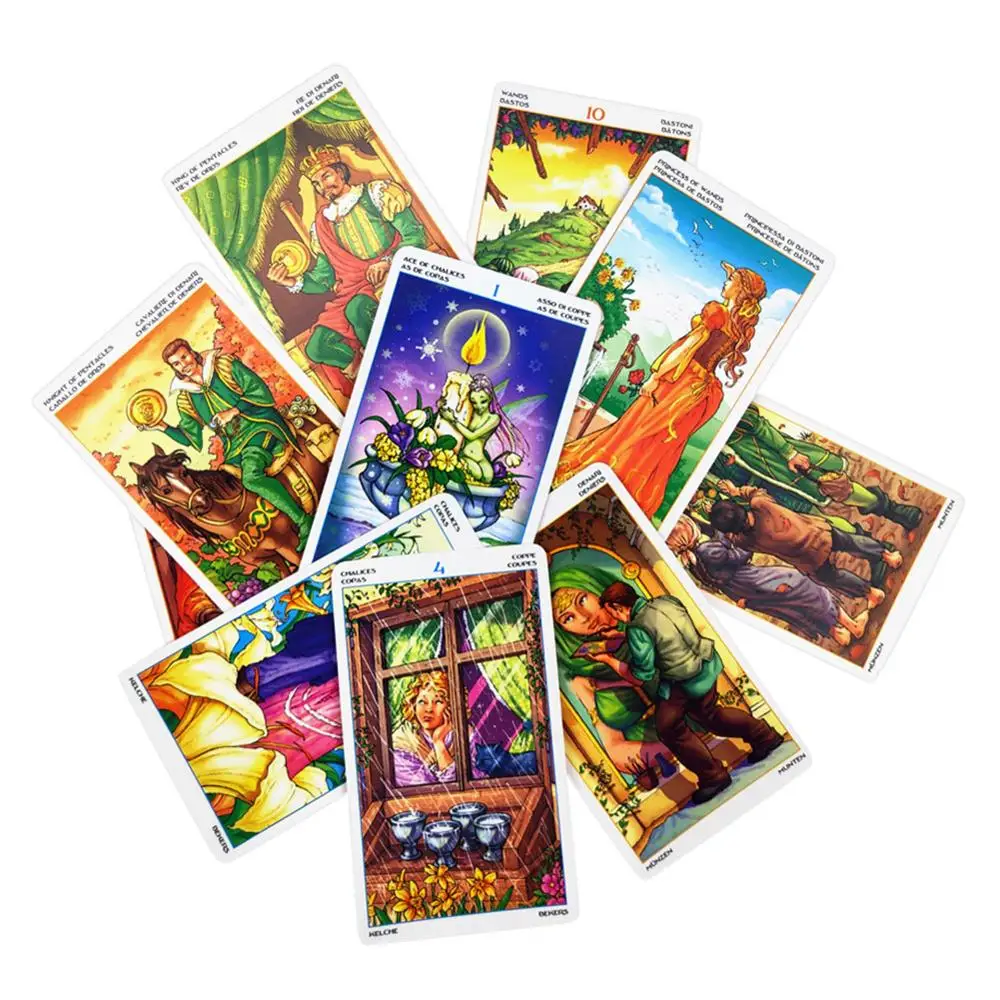 Настольная игра 78-card Wheel Of The Year Read Fate Tarot Card для личного использования