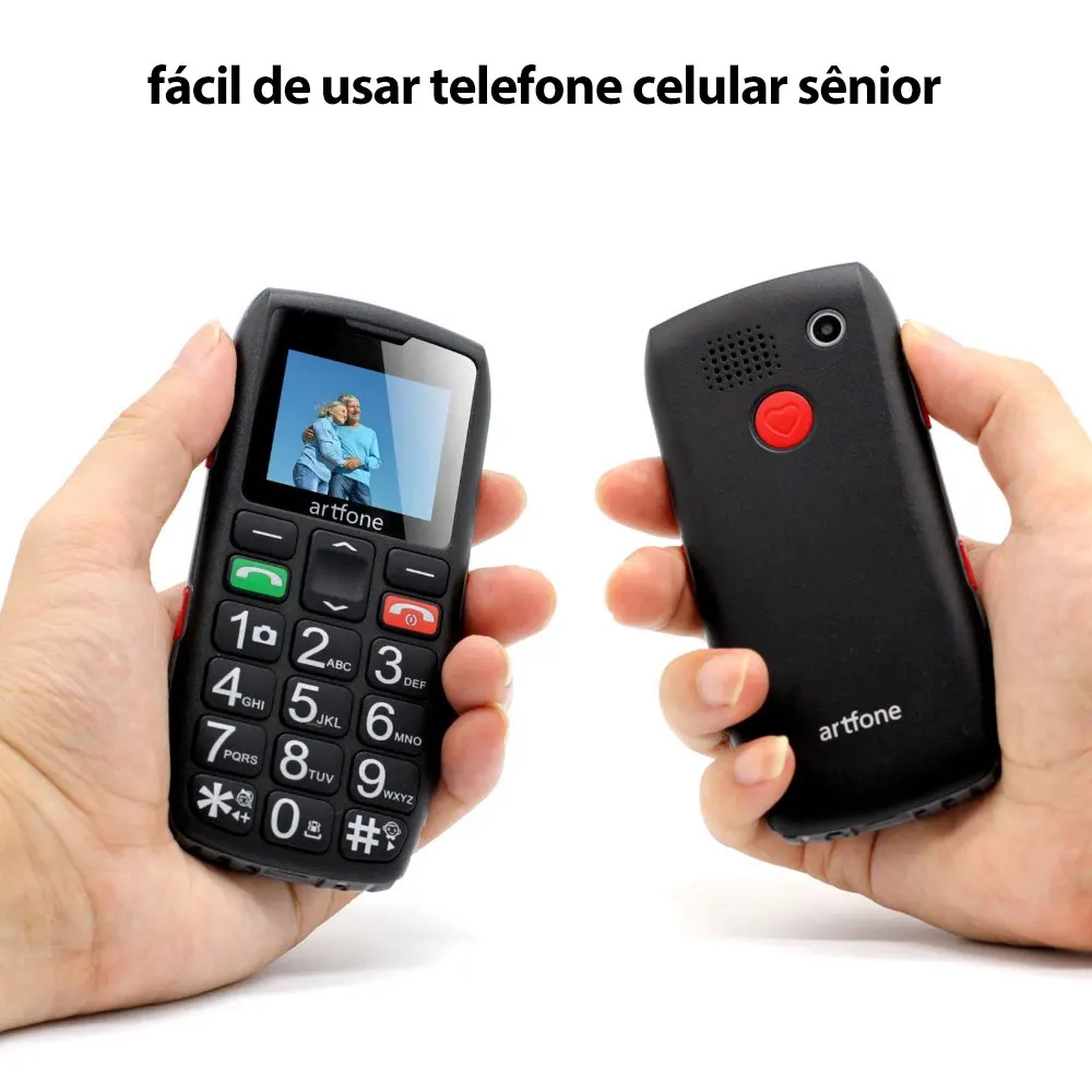 artfone c1 big button mobile phone for elderly unlocked senior mobile phone with sos emergency button1400mah battery free global shipping