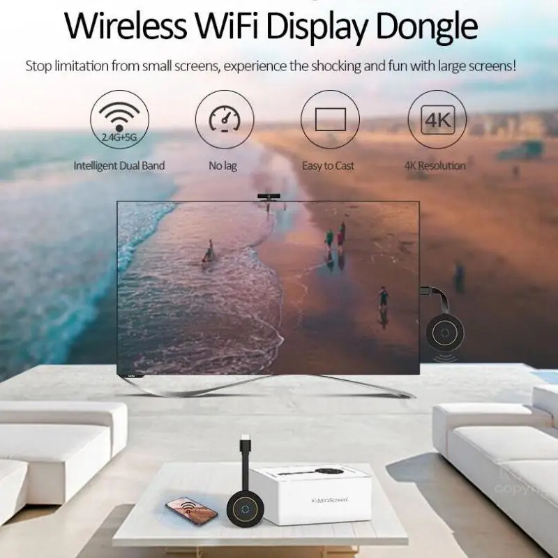 5G 4K HD беспроводной HDMI совместимый Wi Fi дисплей приемник HDTV Dongle зеркальный экран TV