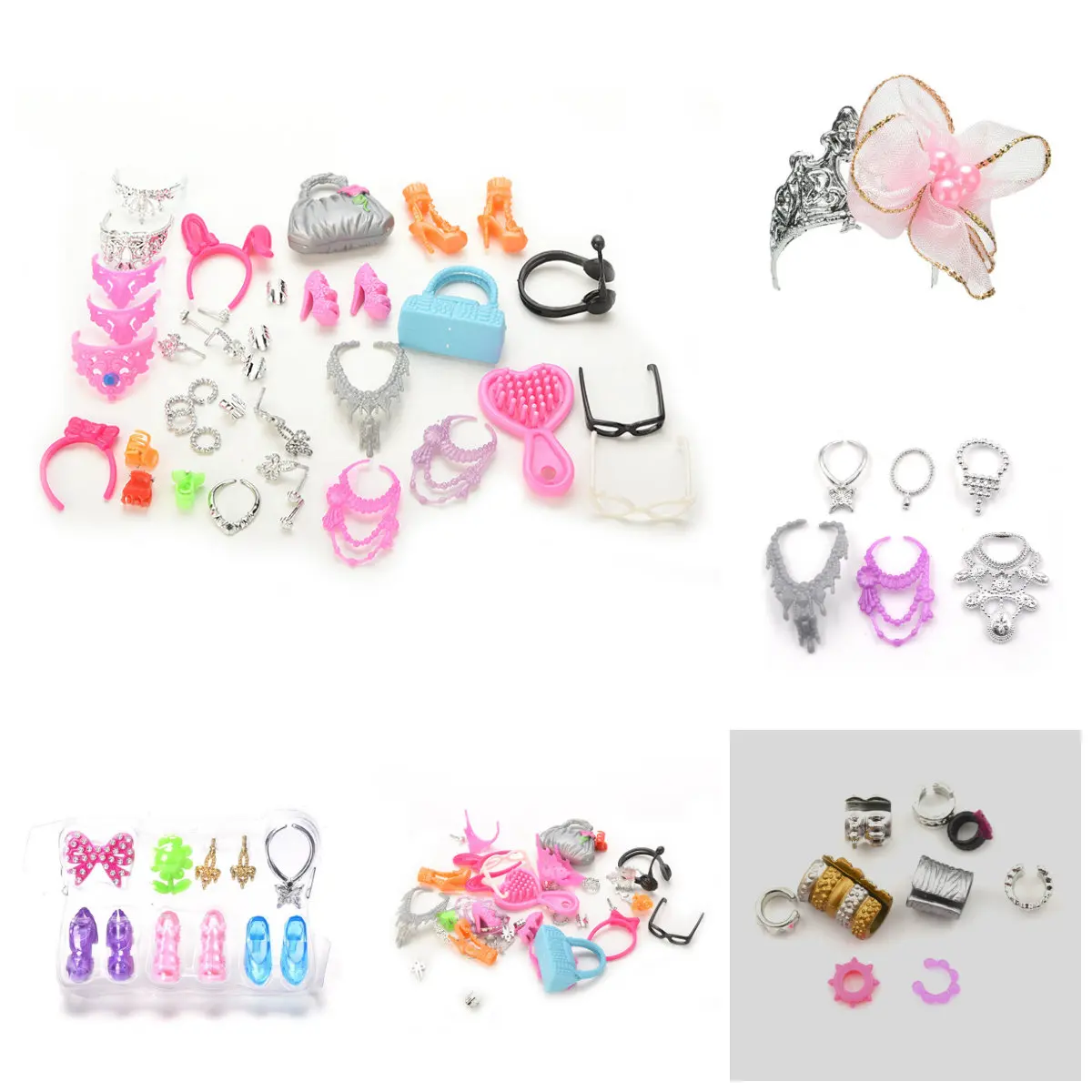 10 шт./упак. кукла декор модное ювелирное изделие для девочек ожерелье серьги