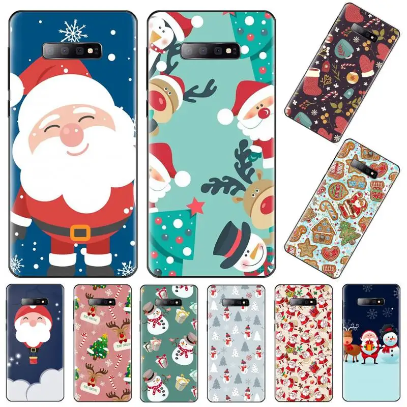 

Christmas Cartoon Deer Phone Case For Samsung Galaxy S7 S8 S9 S10 S10e S20 s21 s30 plus lite Ultra 5g