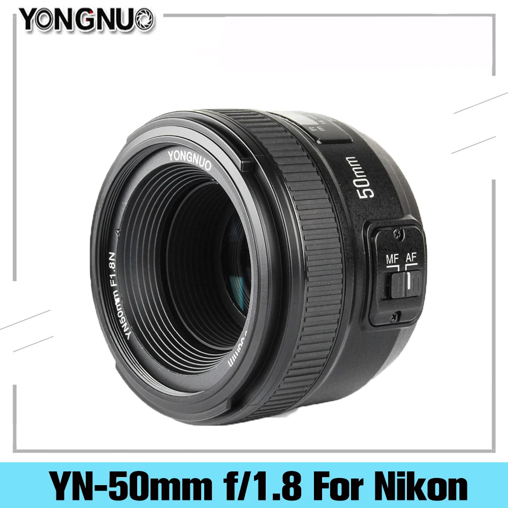 Объектив YONGNUO YN 50 мм f/1 8 AF объектив с автофокусом и апертурой для цифровых