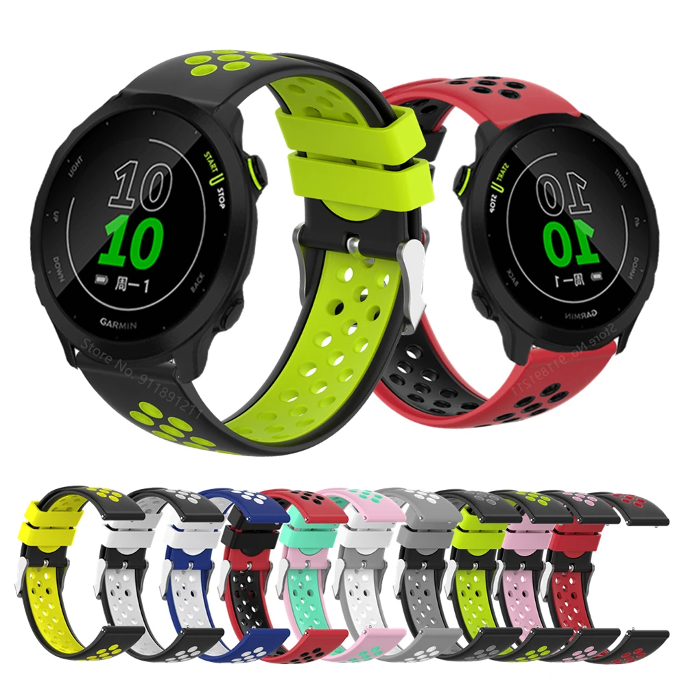 Силиконовый ремешок для наручных часов Garmin Forerunner 158/245/245M/645/шнур 2/Vivoactive 4/3/шнур SQ