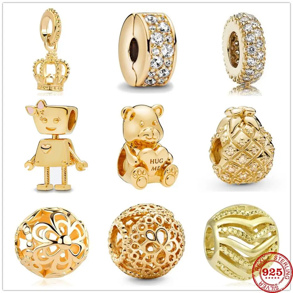 Новинка сделай сам оригинальный очаровательного золотого цвета с медведем