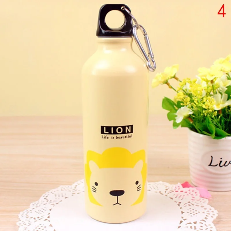 Конфеты цвет милый мультфильм шаблон алюминиевая бутылка для воды Кухонные металлические аксессуары бутылка для воды - Цвет: 4