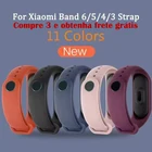 Ремешок силиконовый для Xiaomi Mi Band 6 5 4 3, сменный спортивный браслет для Mi Band 3 4 Band5