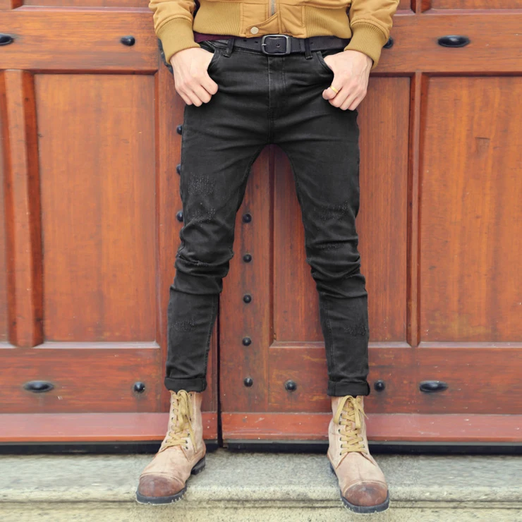 Джинсы для мужчин узкие брюки классические 2019 джинсы мужские дизайнерские